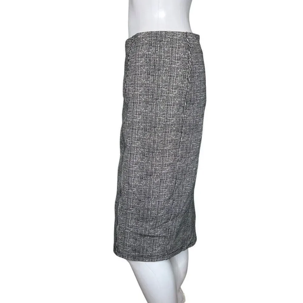 Liverpool Skirt Womens 6 Black White Check Pencil Straight Skirt Business Career